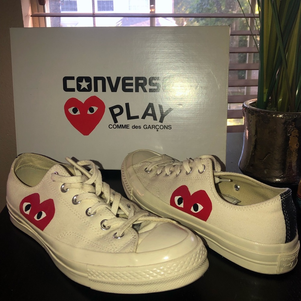 Comme Des Garçon White converse UNISEX